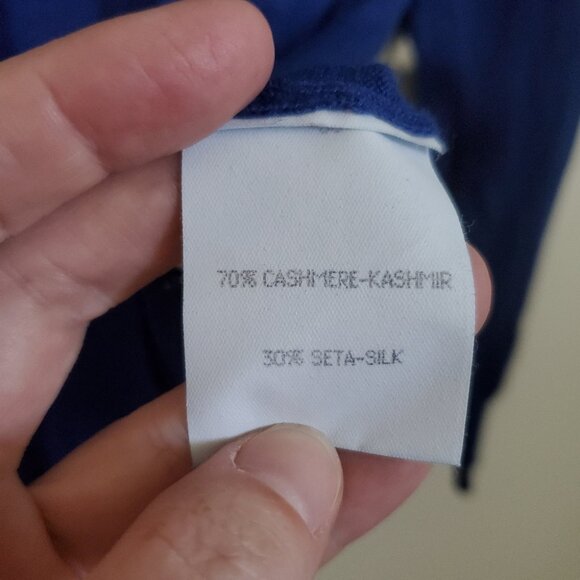 ERMENEGILDO ZEGNA Men's Small Luxe Cashmere Silk Sweater Knit Long Sleeve Polo - Picture 10 of 14